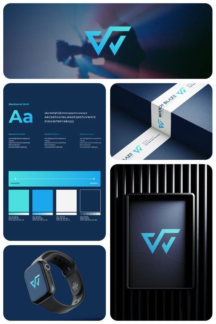 Logo identity and brand application study