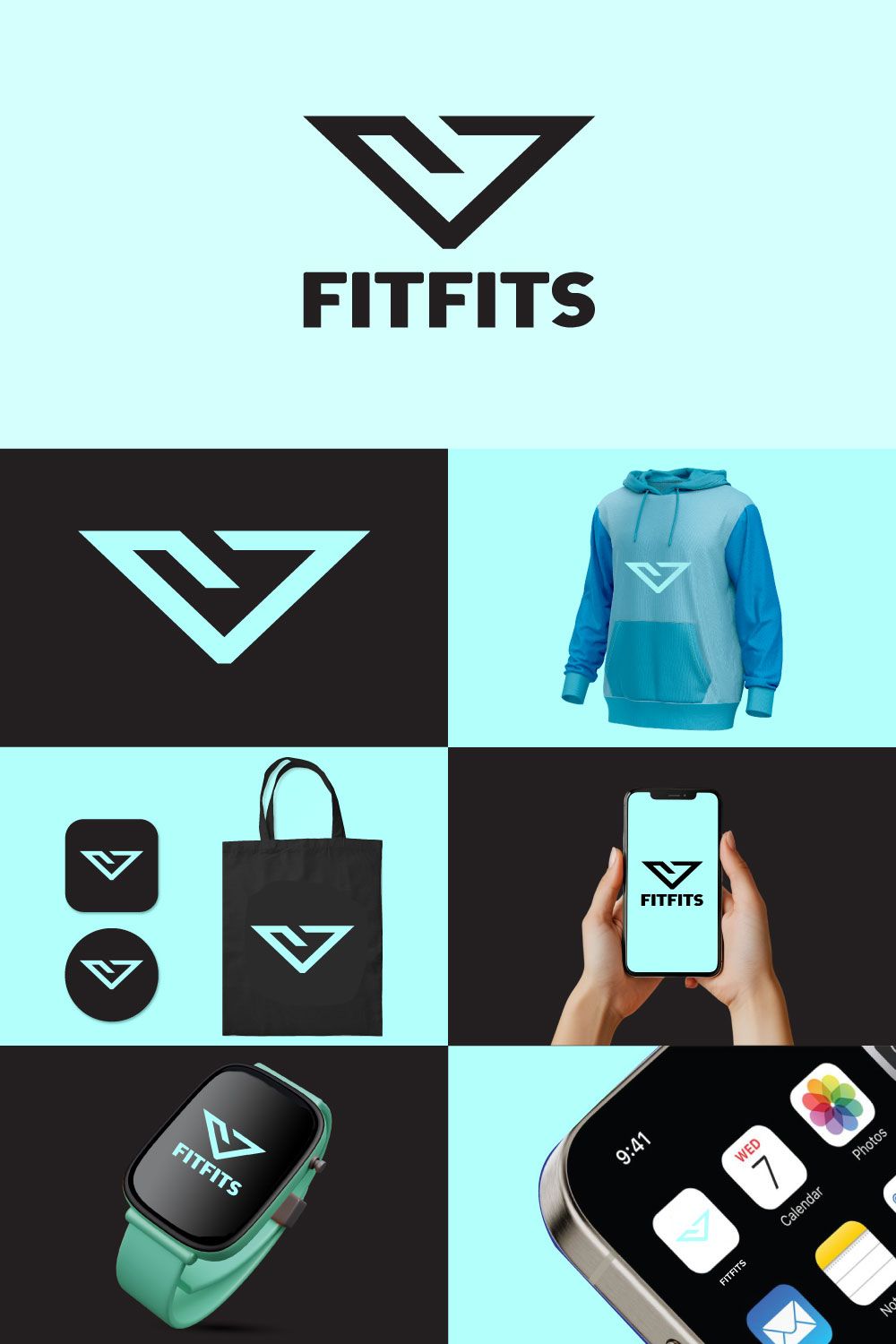 Visual identity and branded product mockups