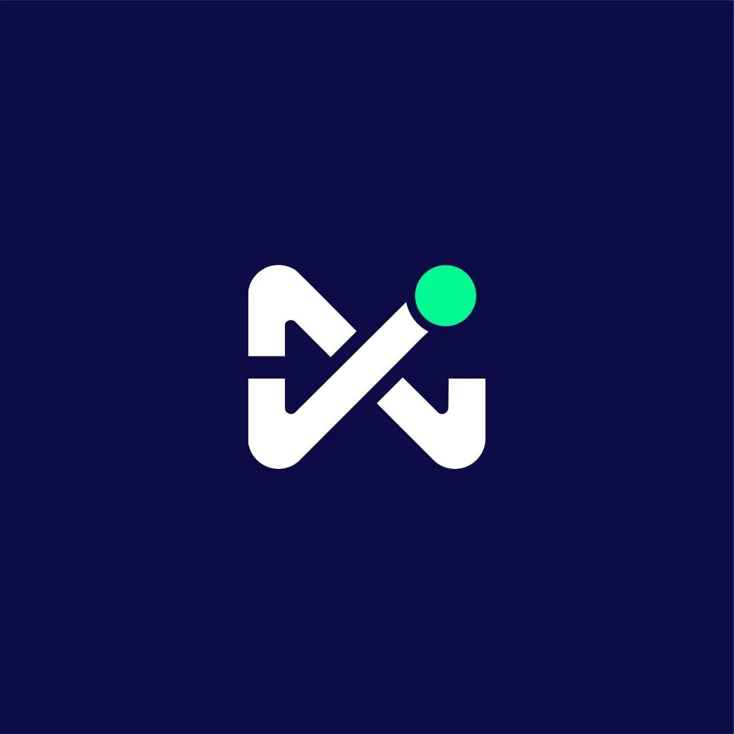 Selected logo design on color field