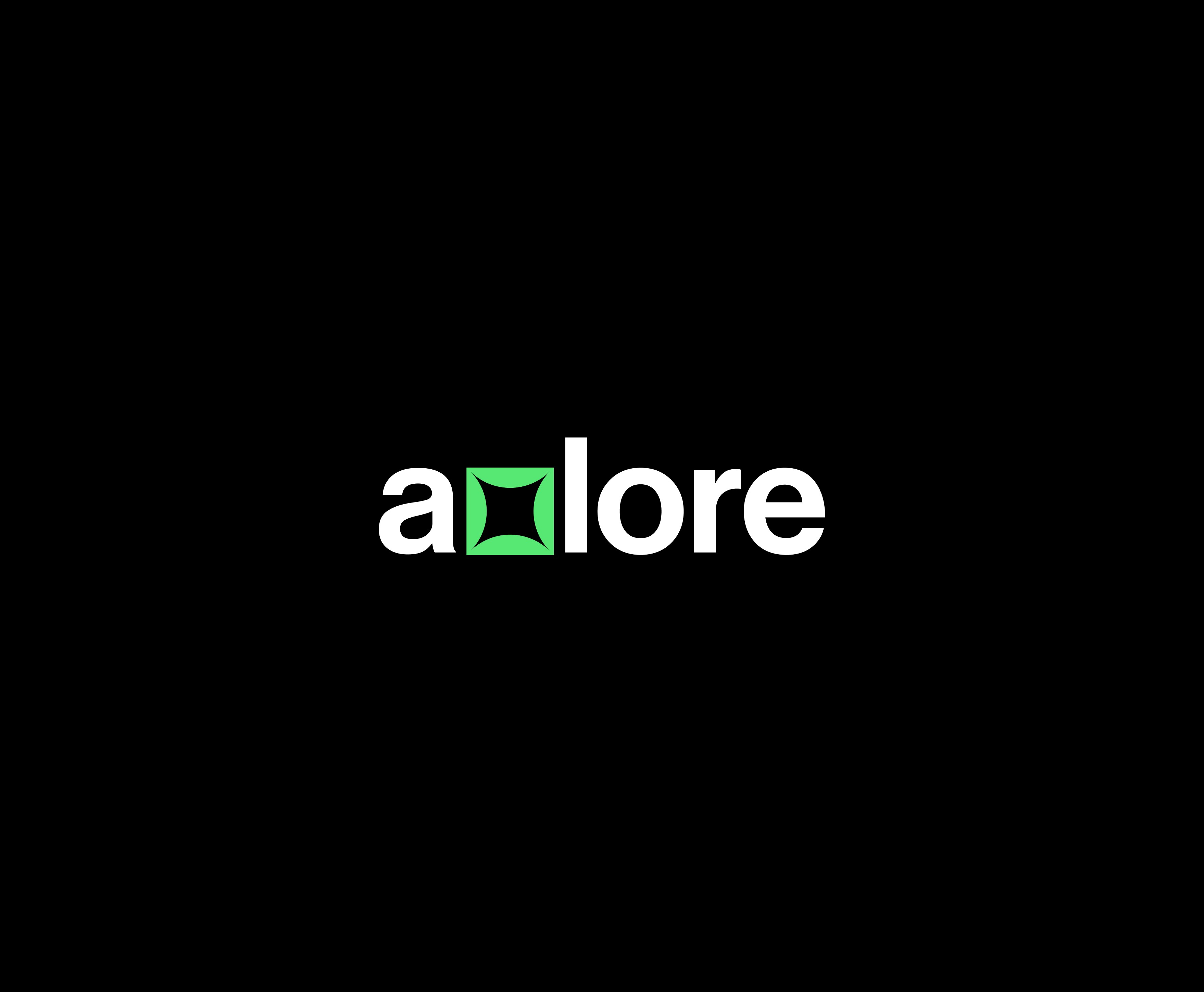 Bold logotype presentation on dark background