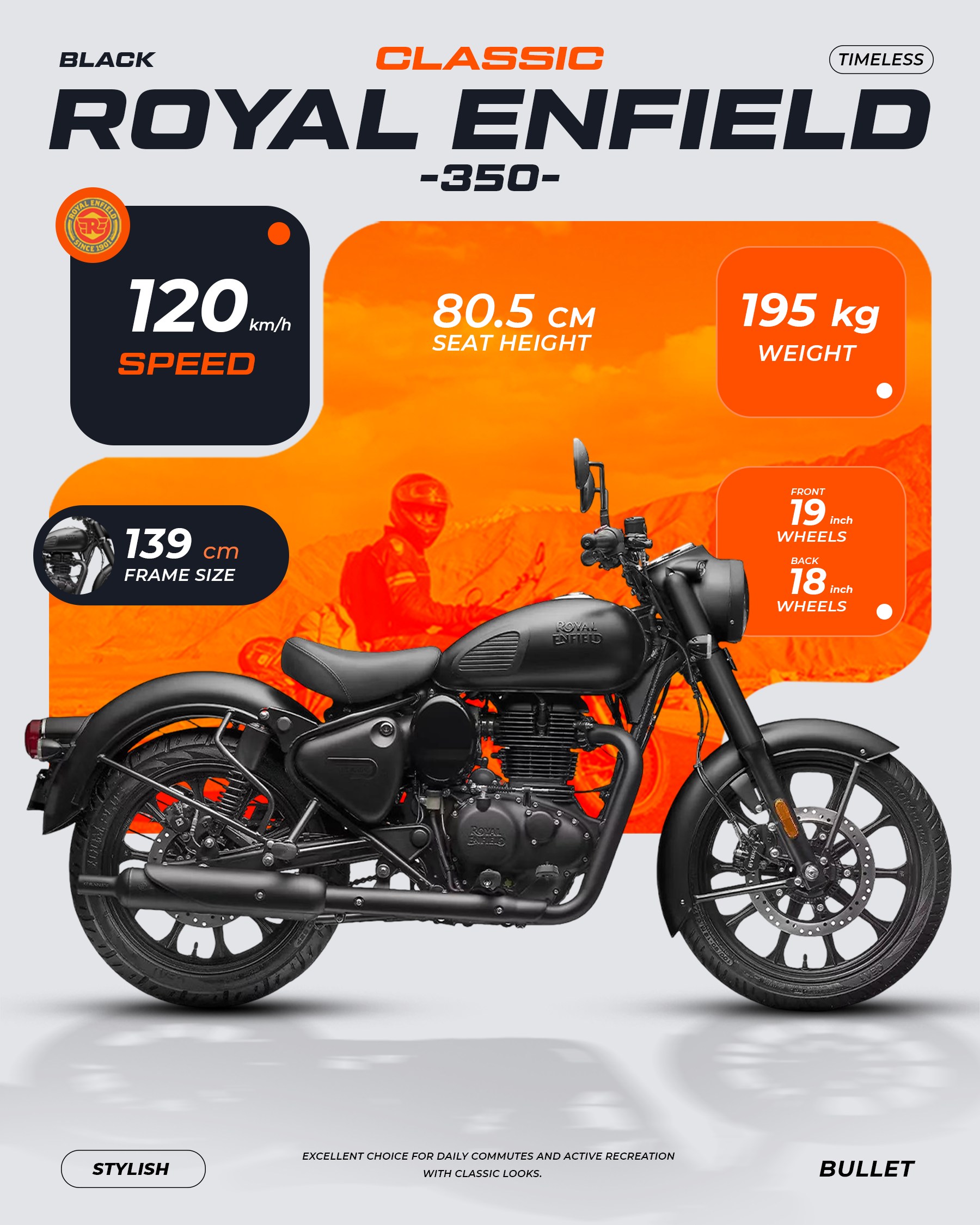 Motorcycle product social media campaign post