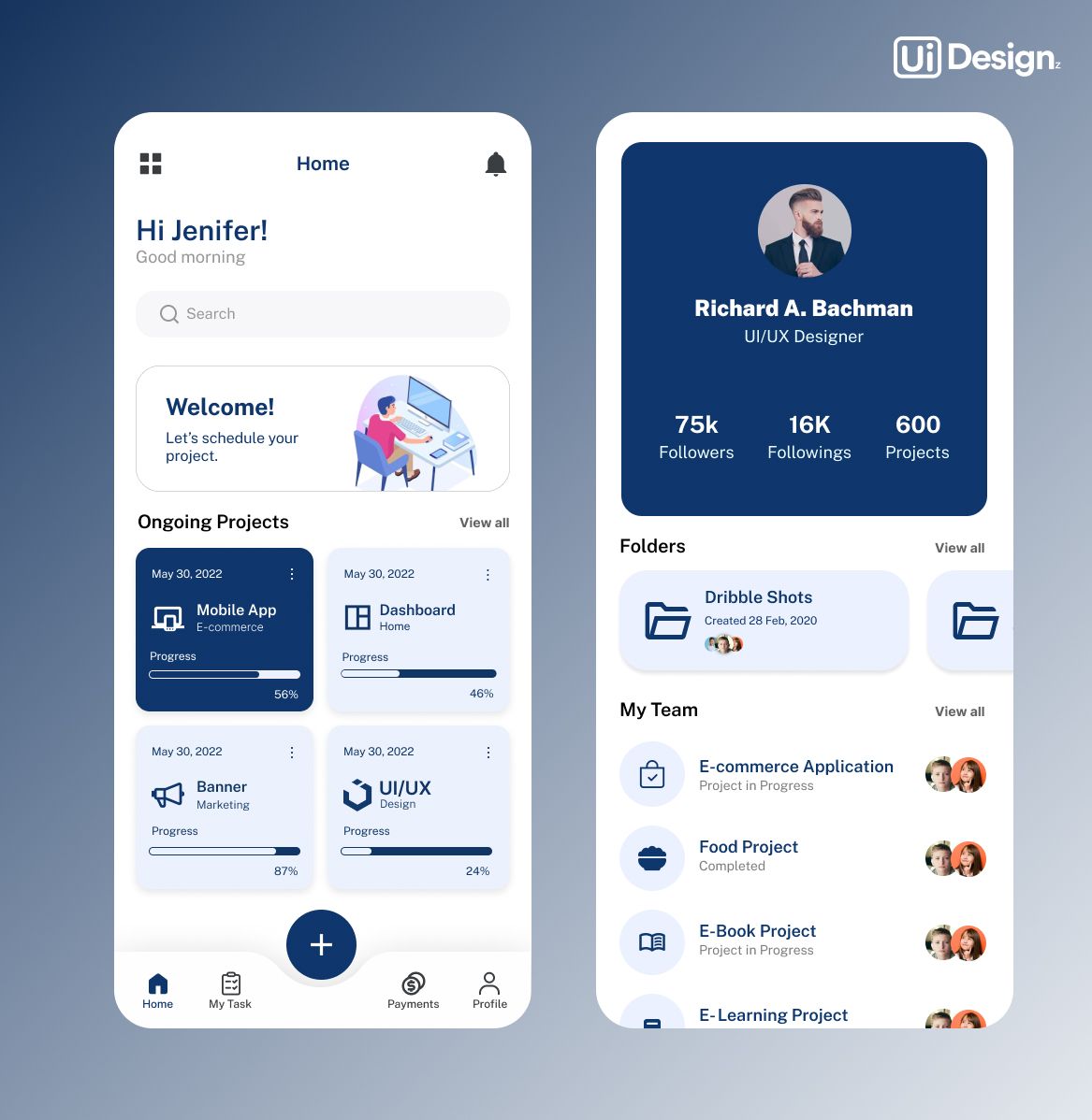 Product UI screen collection