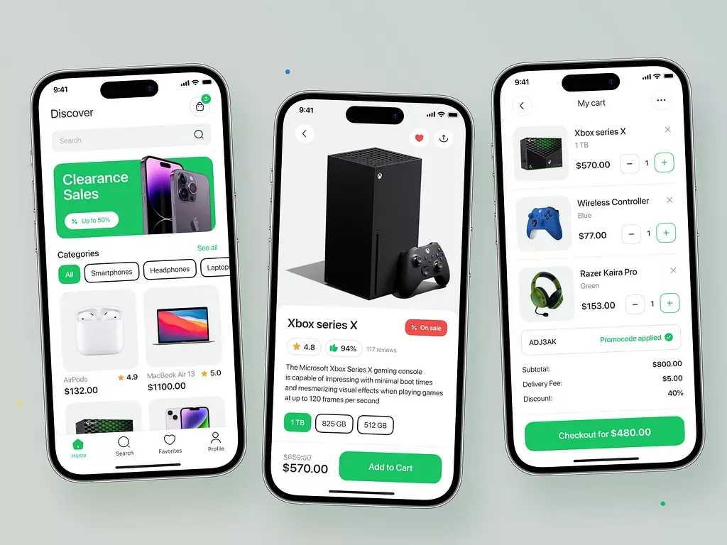 Digital product interface presentation
