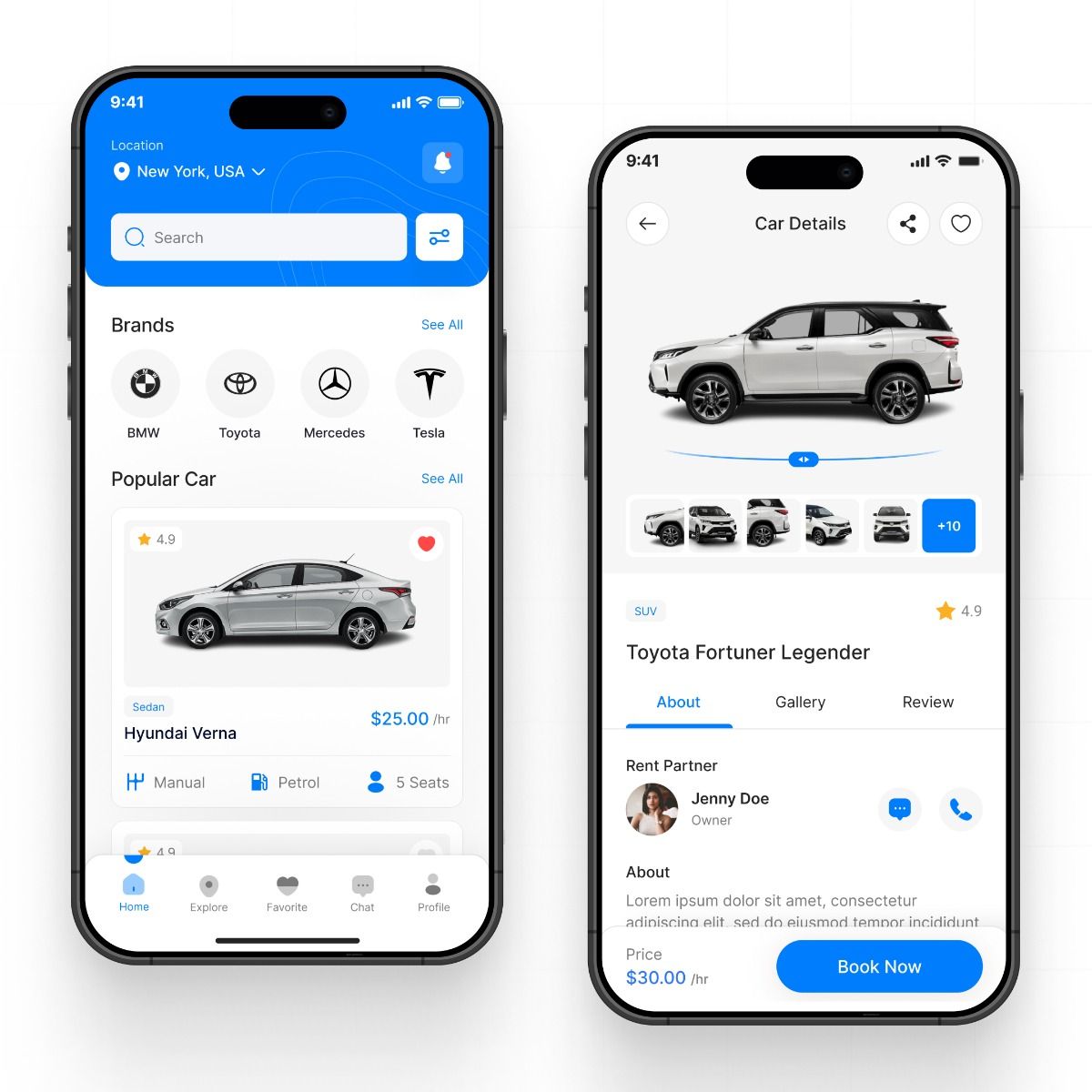 Selected application user interface