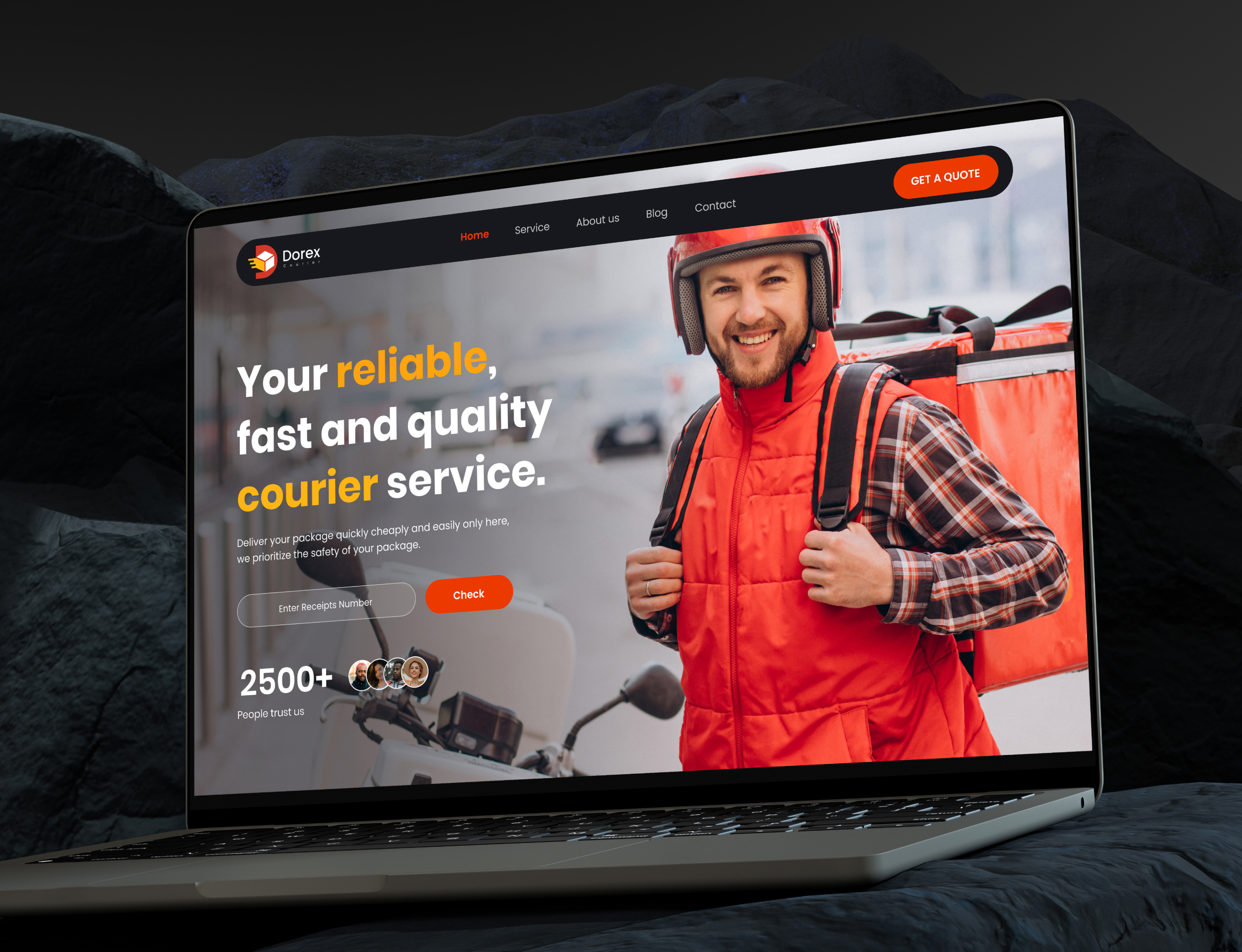 Courier Shipping Service Website UI Design