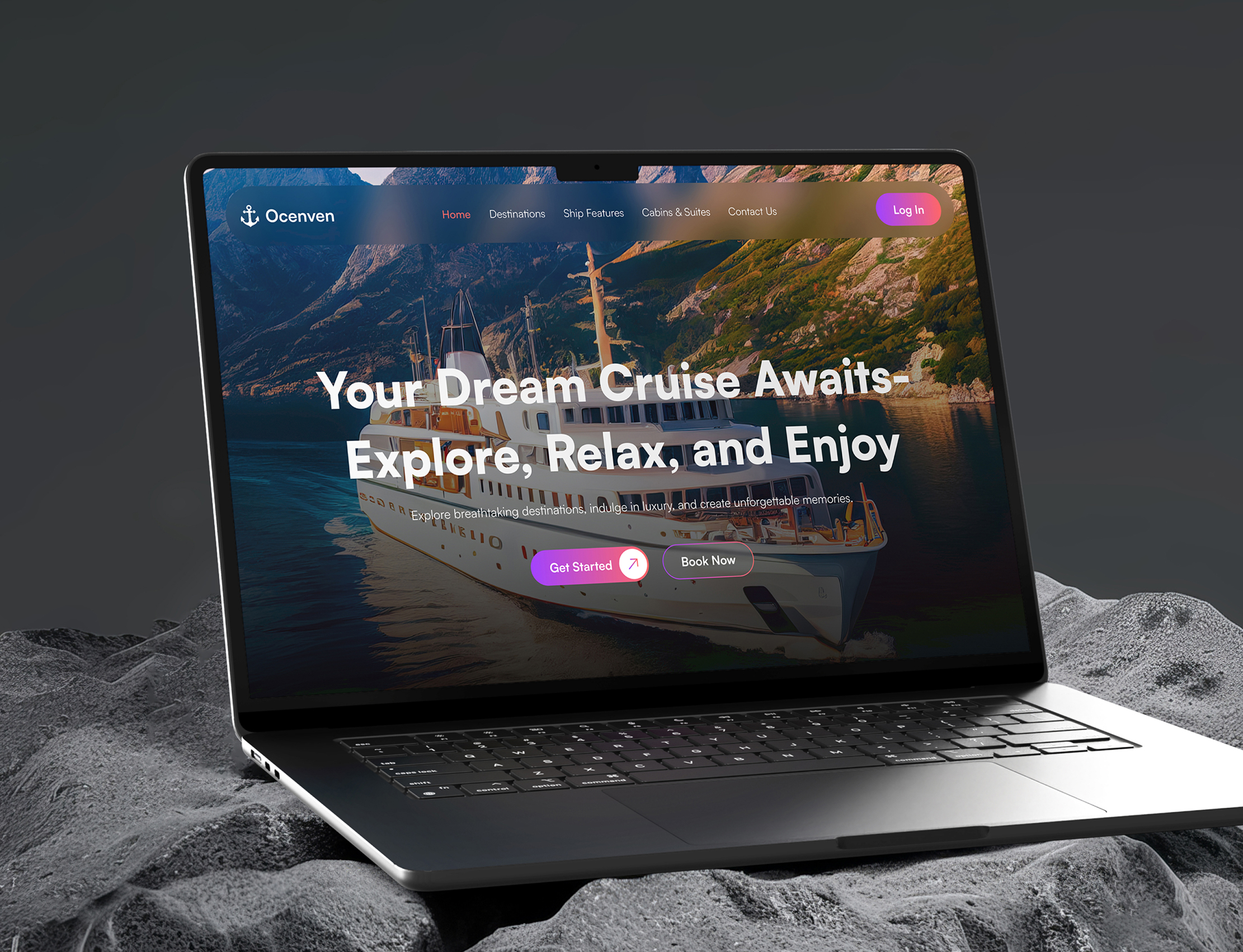 Cruise Ship Landing Page UI Design