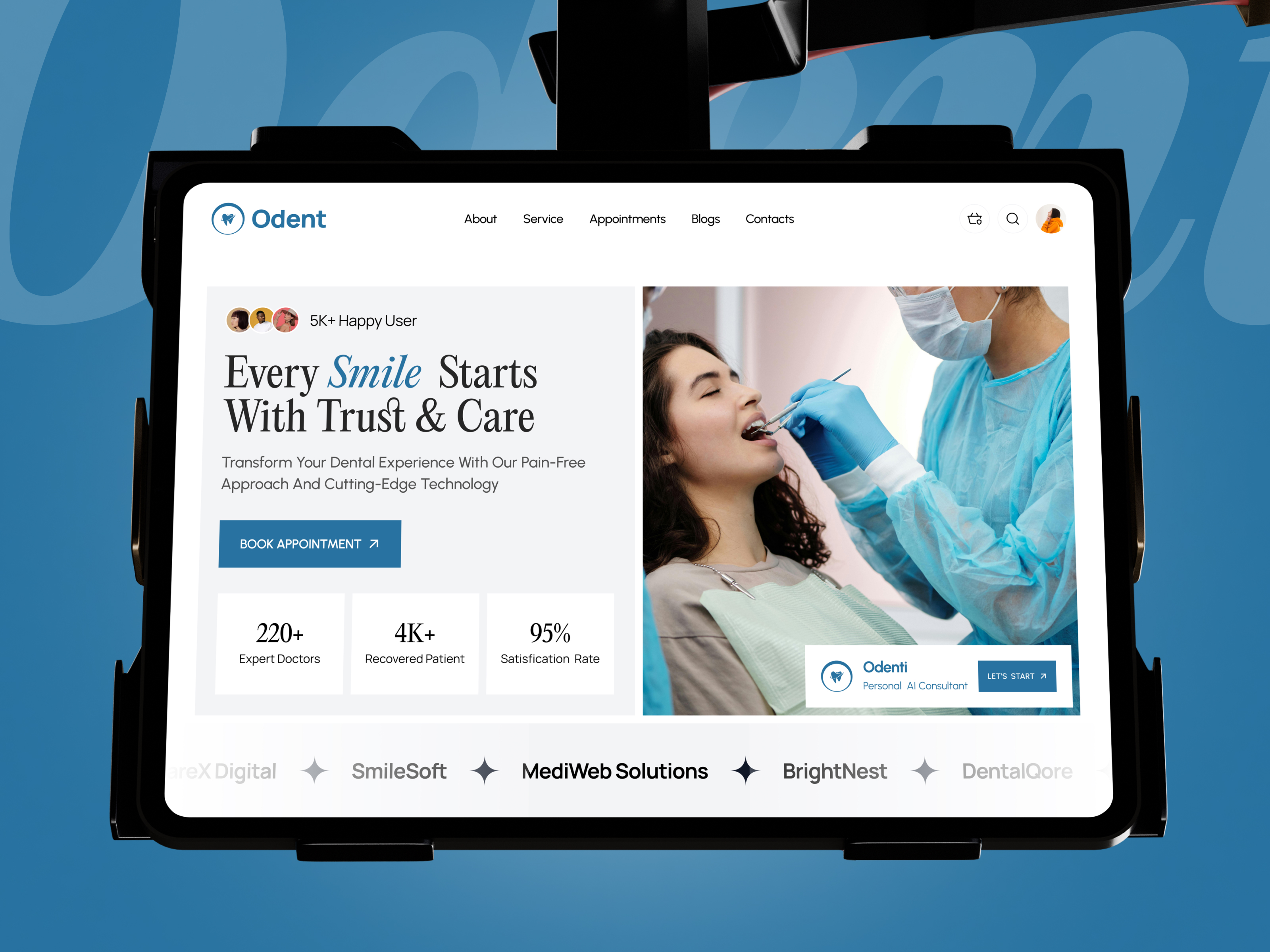Dental Care Clinic Web Solution UX UI Design