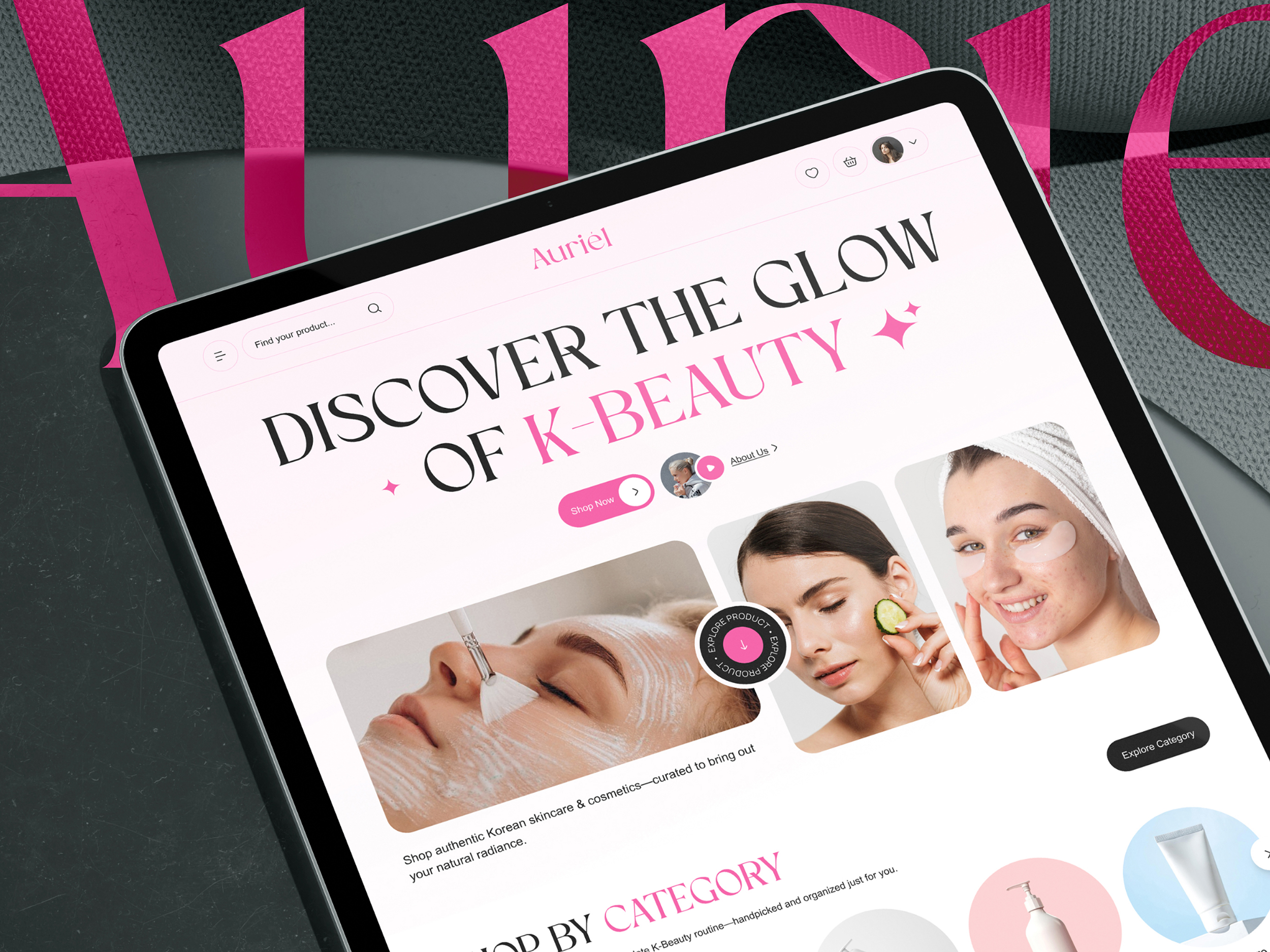 Korean Cosmetics Beauty E-Commerce Website UX UI Design