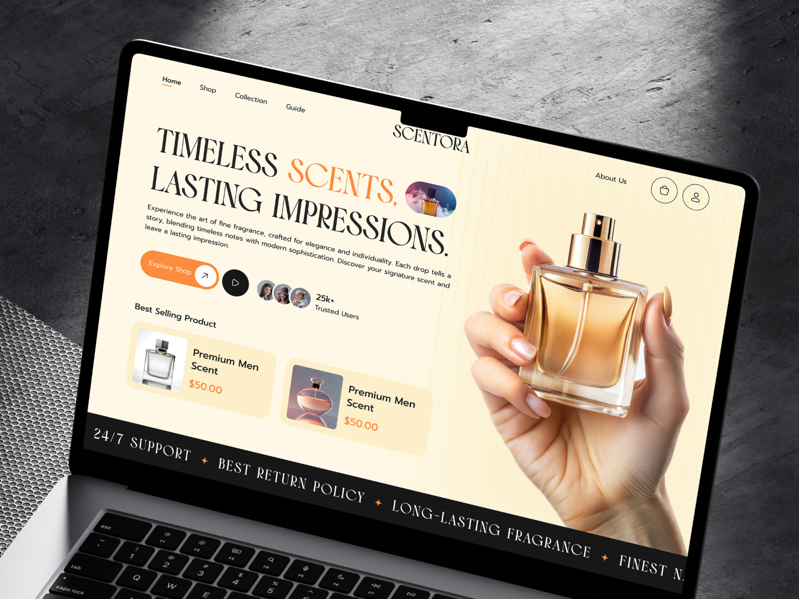 Perfume Fragrance Online Store Website UX UI Design
